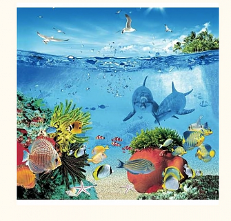 Штора д/ванной комнаты 180х180 фотопринт полиэстер (PH14)