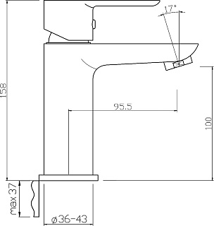 Смеситель д/умывальника OLIMP d35 белый/хром 3504 ARGO 43491 ВЫГОДА!!