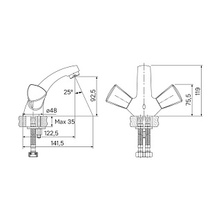 Смеситель для умывальника, Bounce, IDDIS, BOUSB00i01