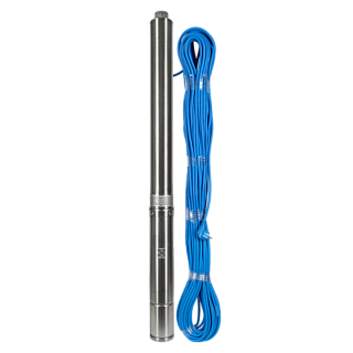 Насос скваж 3,5" ASP4E-80-90, G1 1/4"вн.р., Qmax=130л/мин, Hmax=98м, 1х220В, P1=2.14кВт, кабель 15м (3789) Aquario