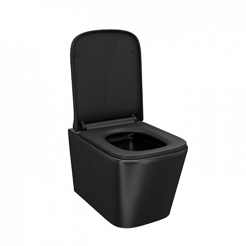 Унитаз подвесной IDDIS "BILD" черный безободковый сид. м/лифт BILR2BMi25