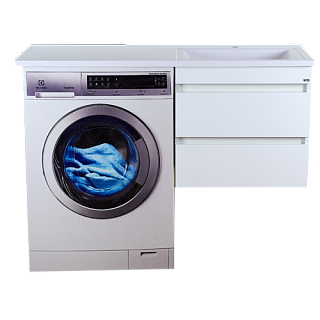 Комплект мебели 55 "Фостер,55" под стир. машинку подвесная 2 ящ. правая MISTY (ум.Гавана,120)