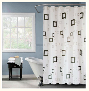 Штора д/ванной комнаты 180*180  ГРАФИКА полиэстер (РН94)