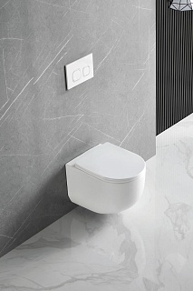 Унитаз подвесной безободковый Vincea "Globo" TORNADO белый сиденье slim м/л  VT1-52T 