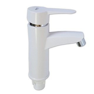 BRIMIX - Смеситель на раковину, шаровый АБС пластик белый (код: 599)