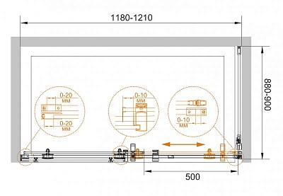 ДУШЕВОЙ УГОЛОК CEZARES STYLUS-M-AH-1 130/90-C-Cr