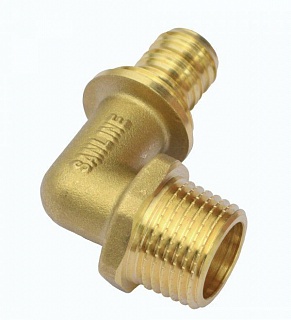 Угольник 16-R1/2 н/р латунный Sanline (35601)