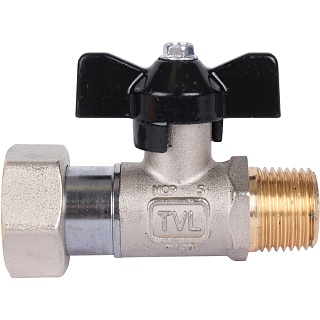 Кран шар. с нак. гайкой прямой баб. НР 1/2x3/4 (SVB-1009-001520) STOUT