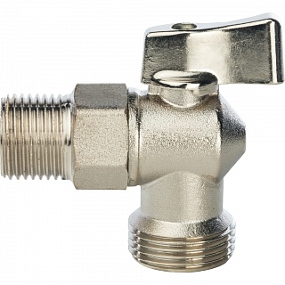 Кран шар. угл. для стиральных машин  1/2" х 3/4" (SVB-0023-001520) STOUT