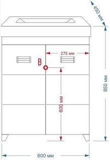 Комплект мебели 60 "Селена-60" напольная 2 дв. MISTY (ум.Тигода-60)