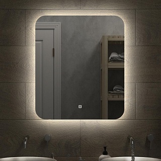 Зеркало (Санакс) сенсорное 600*700мм, с внутренней  LED подсветкой, без рамы с ореольным свечением код: 45250