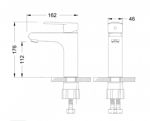 Комплект д/ванной "Point" (0380С) 35 мм.  LEMARK  ВЫГОДА!!