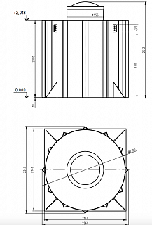 Емкость накапительная Alta Tank-6 new ver.SHIP (d-2100мм, h-2512мм)