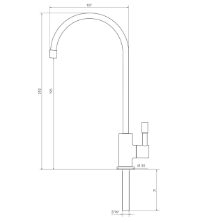 Кран для чистой воды Барьер черный матовый А028Р08