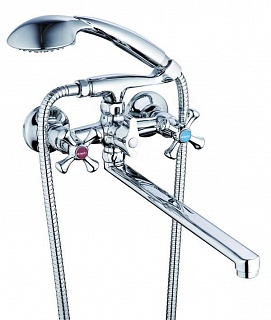 Смеситель д/ванны G-lauf (QSL7-A827) лат. длинный плоский излив