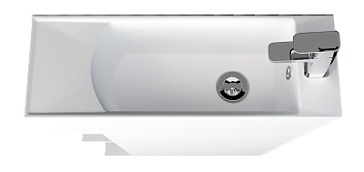 Комплект мебели 60 "Stretto-60" подвес., белый глян. 1 ДВ 1 Марка (ум.Акриловый+сифон+донный клапан)