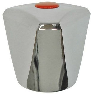 Маховик ЛЮКС квадрат, пластик, хpом, (пара), пакет 