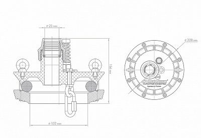 Оголовок  скважинный ОСП 110-133/25 (6300)
