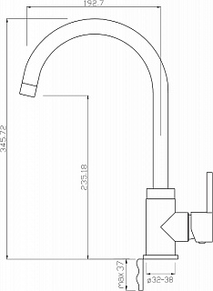 Смеситель д/кухни ETA картридж d35 35-03/G бежевый  ARGO 34181  
