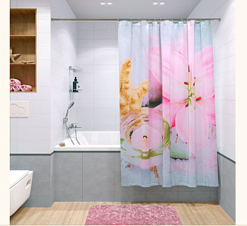 Штора д/ванной комнаты 200х180 фотопринт полиэстер (РН54)