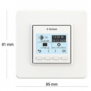 Терморегулятор программ. Terneo PRO, в подрозетник, воздух 5-35°C, пол 5...60°C, AC230V, 16A