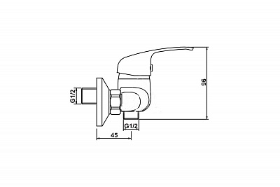 Смеситель д/душа OPEN картр. d35 3506 ARGO 09738 снят с призводства