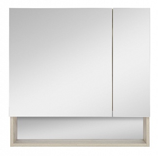 Зеркало-шкаф 75 "Дунай-75" + ниша светлое дерево MISTY 