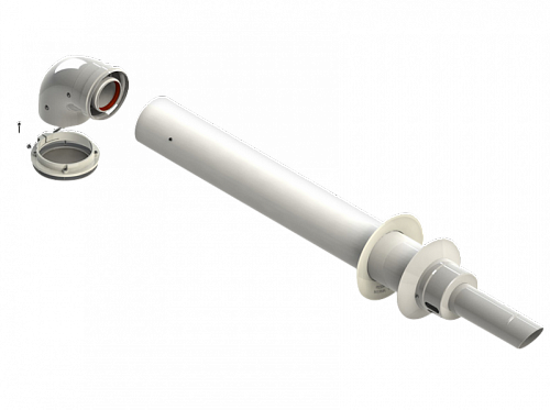 Коаксиальный дымоход с защитой от замерзания 60/100 мм.(3.018210)
