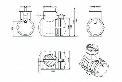 Емкость подземная «Rostok» U 1250л