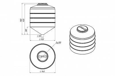 Емкость ФМ 500л