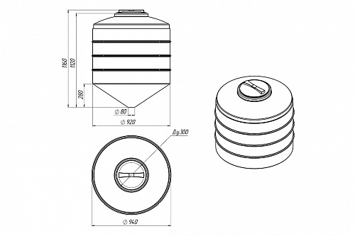 Емкость ФМ 500л