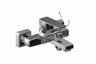 Смеситель д/ванны "Akari" (AKA-1014) короткий излив TOKITO