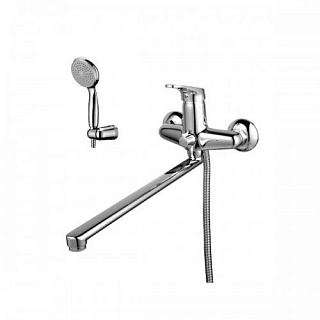 Смеситель д/ванны "OMEGA" (3151С) плоск.излив 350мм  кер.перекл. LEMARK  ВЫГОДА!!