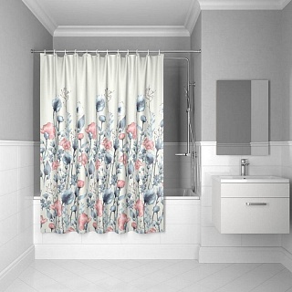 Штора для ванной комнаты, IDDIS, 200*180 см, полиэстер, Decor ,D11P218i11 (9631)