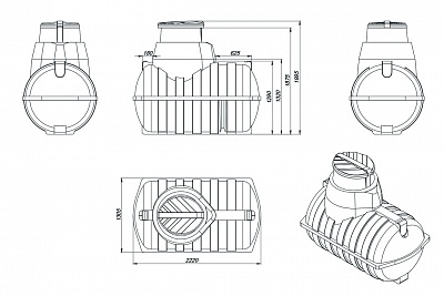 Емкость подземная U 2000л oil