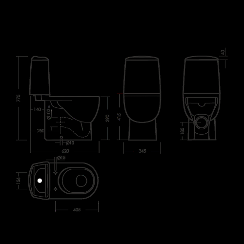 Унитаз-компакт "BEST Comfort Черный" сиденье мультилифт (Самара) АКЦИЯ!