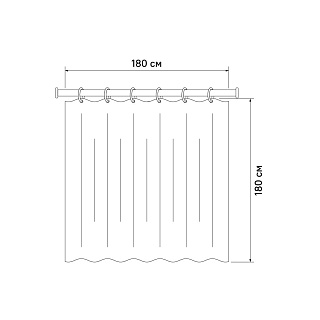 Штора д/ванной комнаты 180х180 фотопринт полиэстер (PH14)