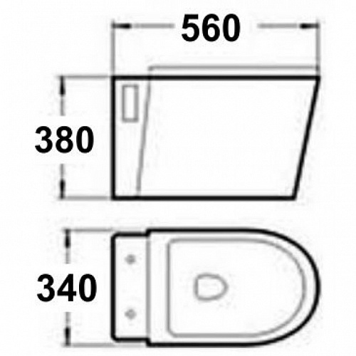 Унитаз подвесной 800-В2380В черный MELANA 