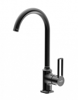 Смеситель д/кухни "KUDO" (KUD-1013) высокий излив черный TOKITO