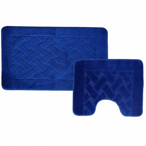 Набор ковриков (2 предмета) "CLASSIC" синий 00289
