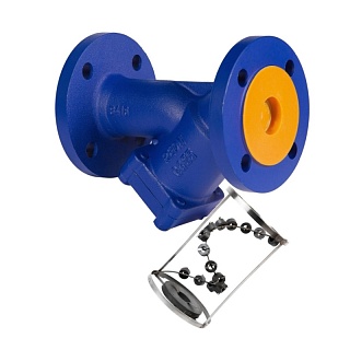 Фильтр ФМФ сетчатый фланцевый с магн. Ду40 REON тип RSV05, PN16, Тmax=300°С, корпус чугун GG25 (040RSV05)(173243)