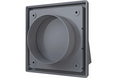 Выход стенной с обр.клапаном 1515К10ФВ  150х150 с фл.100,сер (20)