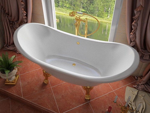 Ванна литьевой мрамор Эстет Скарлет,180