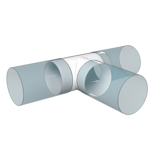 Тройник круглый 16ТП, D160(пластик) (6)