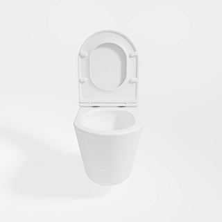 Унитаз подвесной безободковый Vincea "Vito" TORNADO белый .сиденье slim м/л  VT1-23T