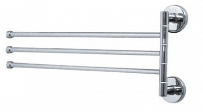 Полотенцедержатель поворотный, тройной, хром HB113