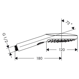 Ручной душ HANSGROHE Rainmaker Select Е ф120мм 3реж. 26520400