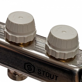 Коллектор 10-вых. нерж.ст. с расходомер. (SMS 0907 000010) STOUT