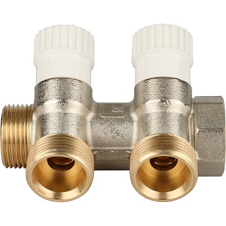 Коллектор распределительный  3/4", 2 отвода 3/4" EK (SMB 6851 343402) STOUT