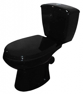Унитаз-комп "Элисса"  черный  с сиден. и армат. нижн. подв.  (Ст.Оскол )
